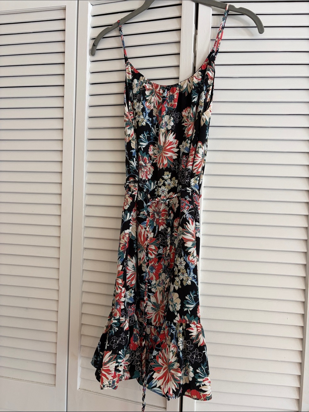 Floral Spaghetti-Strap Mini Dress